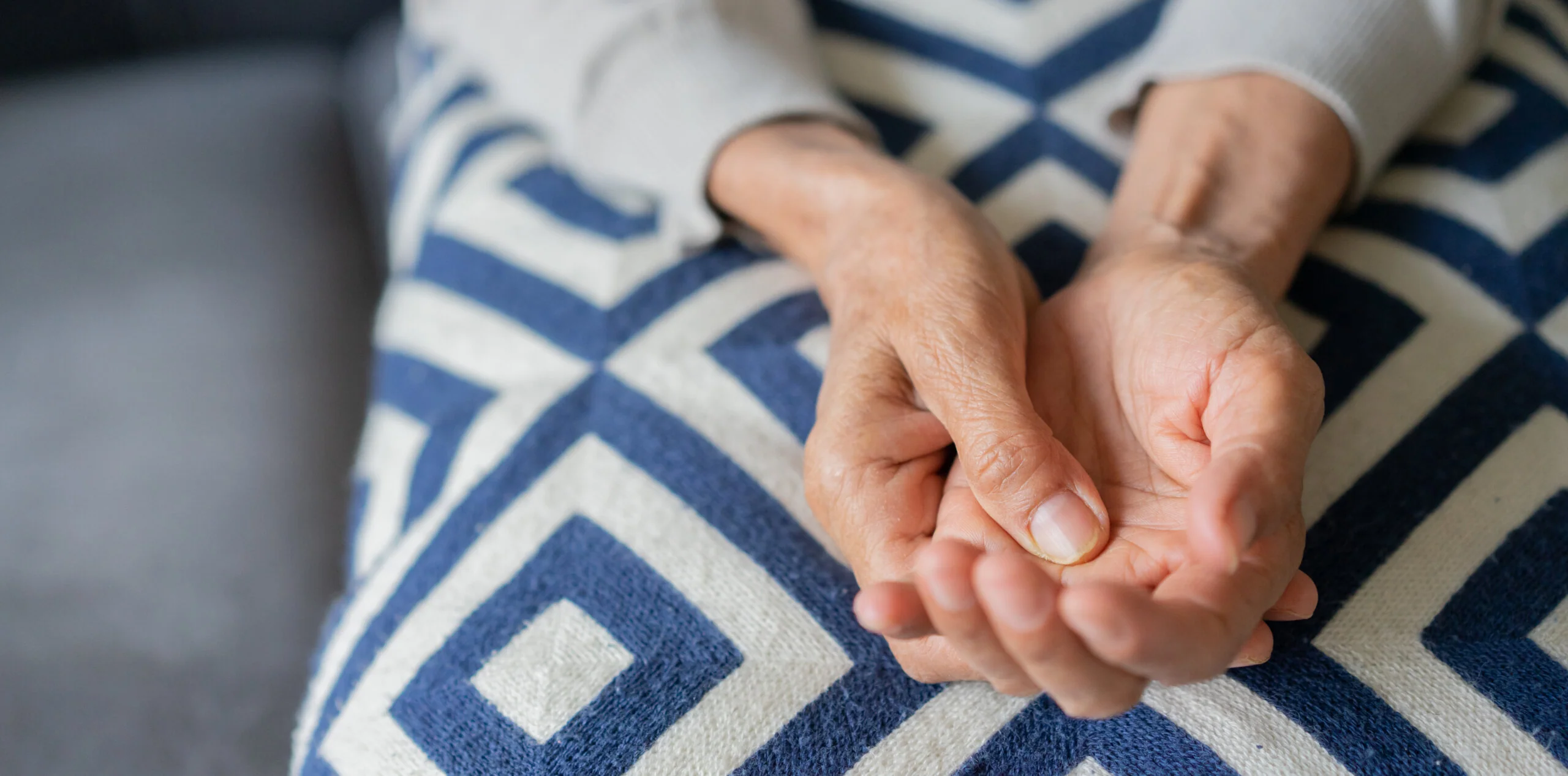 woman holding her hands